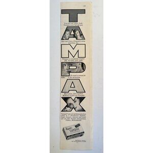 Vintage 1961 Tampax Tampon Advertisement Print Ad Ladies Home Journal Magazine